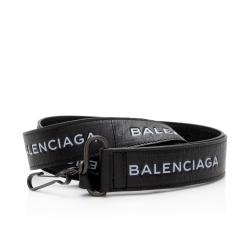 Balenciaga Leather Logo Keychain Lanyard