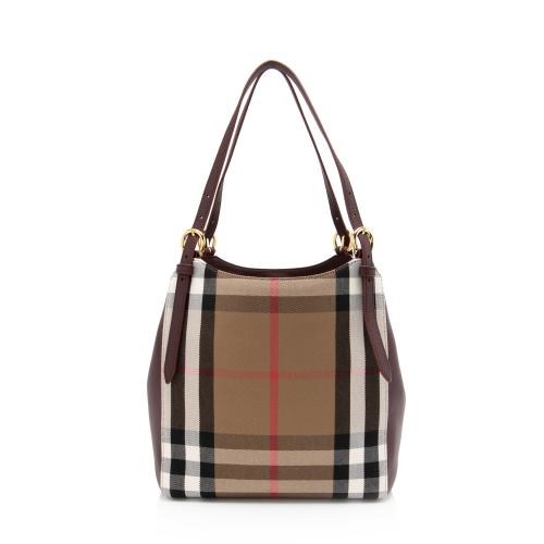 Burberry Leather House Check Canterbury Small Tote