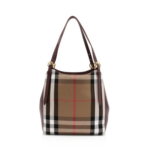 Burberry Leather House Check Canterbury Small Tote