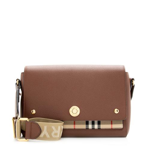 Burberry Calfskin Vintage Check Note Bag