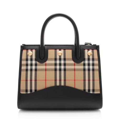 Burberry Vintage Check Smooth Calfskin Title Baby Tote