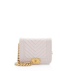 Chanel Chevron Caviar Leather Boy Waist Bag