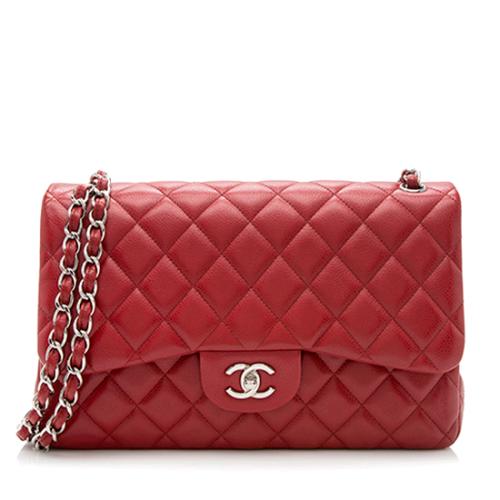 Chanel Caviar Leather Classic Jumbo Double Flap Bag