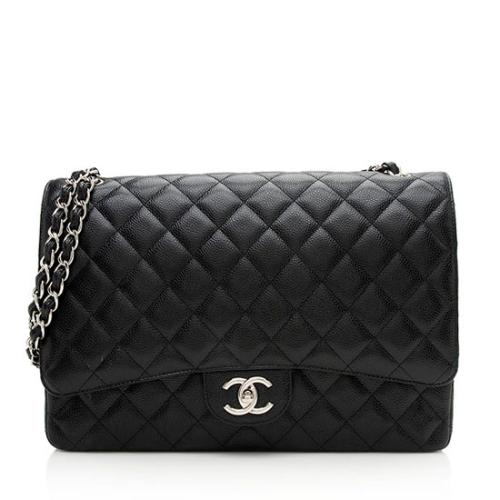 Chanel Caviar Leather Classic Maxi Double Flap Bag