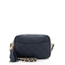 Chanel Matte Caviar Leather Coco Tassel Mini Camera Bag