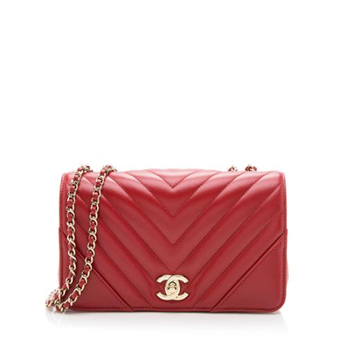 Chanel Chevron Calfskin Statement Mini Flap Bag 