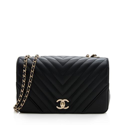 Chanel Chevron Calfskin Statement Small Flap Bag 