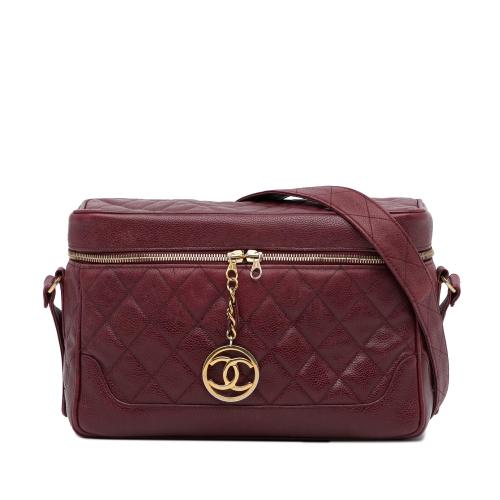 Chanel Large Quilted Caviar Zip Box Bag