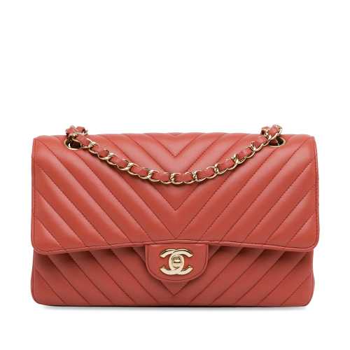 Chanel Medium Classic Chevron Lambskin Double Flap