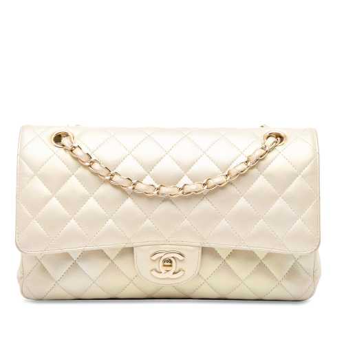 Chanel Medium Classic Iridescent Lambskin Double Flap