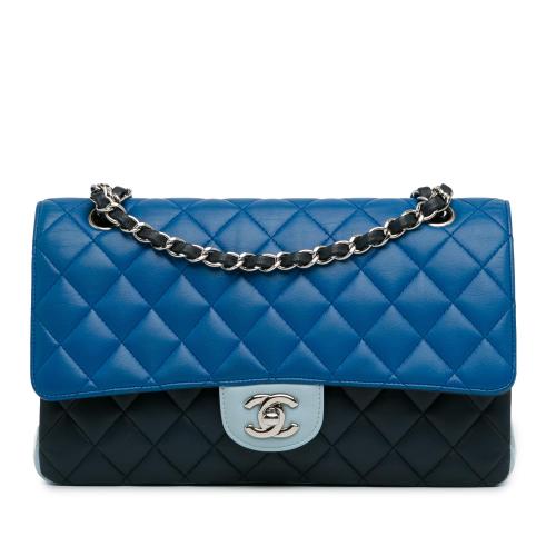 Chanel Medium Tricolor Lambskin Double Flap