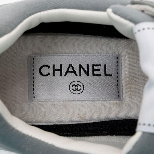 Chanel Quilted Suede CC Sneakers - Size 10 / 40