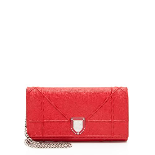 Dior Calfskin Diorama Wallet on Chain Clutch