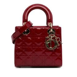 Dior Small Patent Cannage Lady Dior