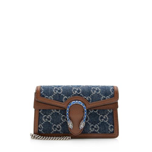 Gucci Denim Dionysus Super Mini Shoulder Bag