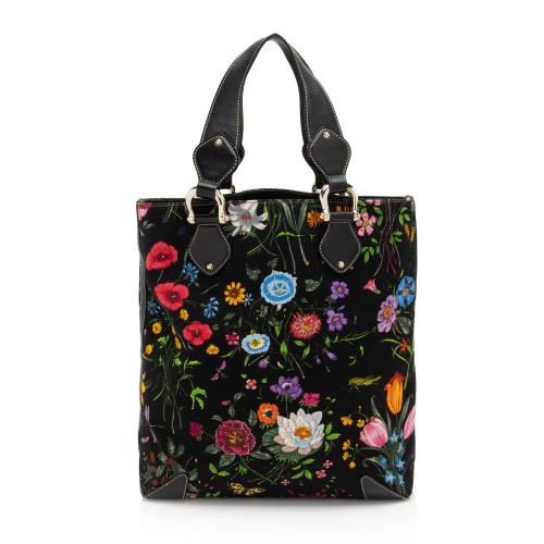 Gucci Floral Canvas Creole Large Tote