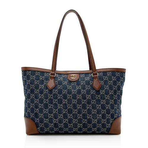 Gucci GG Denim Ophidia Medium Tote