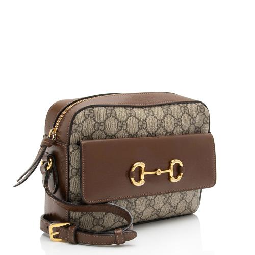 Gucci GG Supreme Calfskin Horsebit 1955 Small Shoulder Bag