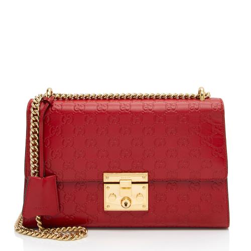 Gucci Guccissima Leather Padlock Medium Shoulder Bag