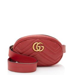 Gucci Matelasse Leather GG Marmont Belt Bag - Size 34 / 85