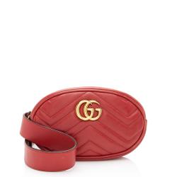 Gucci Matelasse Leather GG Marmont Belt Bag - Size 38 / 95