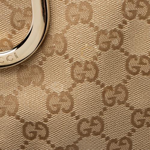 Gucci Metallic GG Canvas Abbey D-Ring Tote