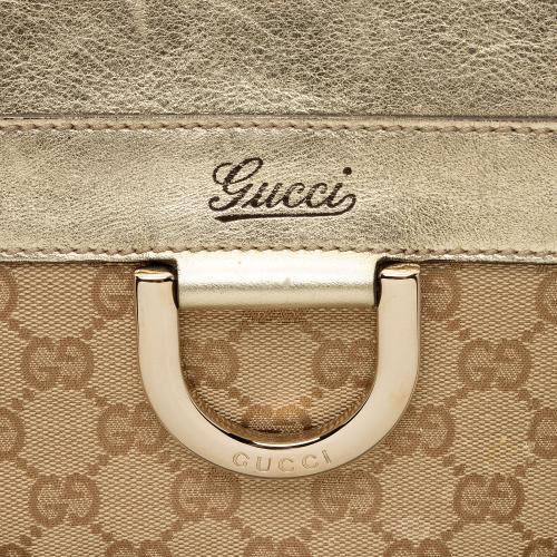 Gucci Metallic GG Canvas Abbey D-Ring Tote