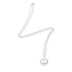 Gucci Sterling Silver Interlocking GG Necklace