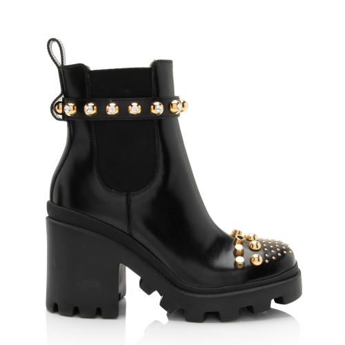 Gucci Studded Calfskin Trip Platform Boots - Size 6.5 / 36.5