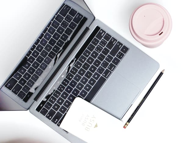 laptop coffee cup