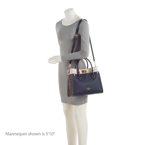 Louis Vuitton Calfskin Monogram Canvas On My Side MM Tote