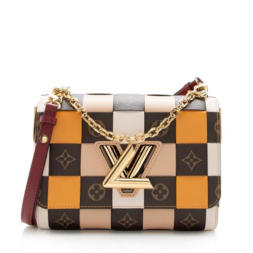 Louis Vuitton Calfskin Check Monogram Twist MM Shoulder Bag