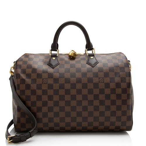 Louis Vuitton Damier Ebene Speedy Bandouliere 35 Satchel