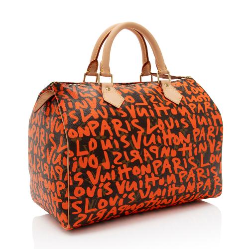 Louis Vuitton Limited Edition Monogram Graffiti Speedy 30 Satchel