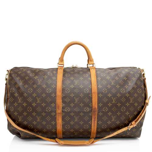 Louis Vuitton Vintage Monogram Canvas Keepall Bandouliere 60 Duffle 