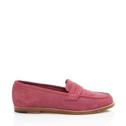 Manolo Blahnik Suede Penny Loafers - Size 8 / 38