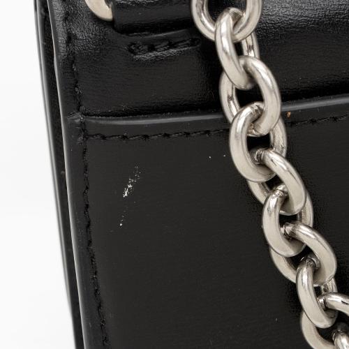 Off-White Leather Logo Jitney Wallet on Chain Bag