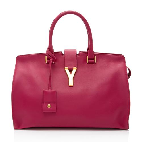 Saint Laurent Calfskin Cabas Chyc Medium Tote