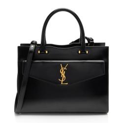 Saint Laurent Calfskin Monogram Uptown Medium Tote