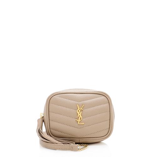 Saint Laurent Grain de Poudre Monogram Lou Baby Bag