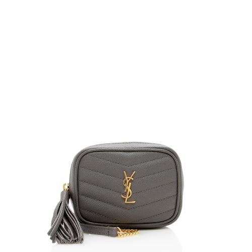 Saint Laurent Grain de Poudre Monogram Lou Baby Bag