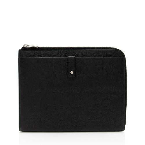 Saint Laurent Leather Zip Pouch