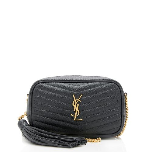 Saint Laurent Matelasse Grain de Poudre Monogram Lou Mini Camera Bag