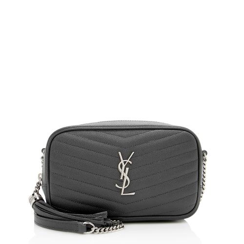 Saint Laurent Matelasse Grain de Poudre Monogram Lou Mini Camera Bag