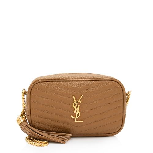 Saint Laurent Matelasse Grain de Poudre Monogram Lou Mini Camera Bag