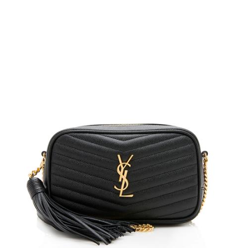 Saint Laurent Matelasse Grain de Poudre Monogram Lou Mini Camera Bag