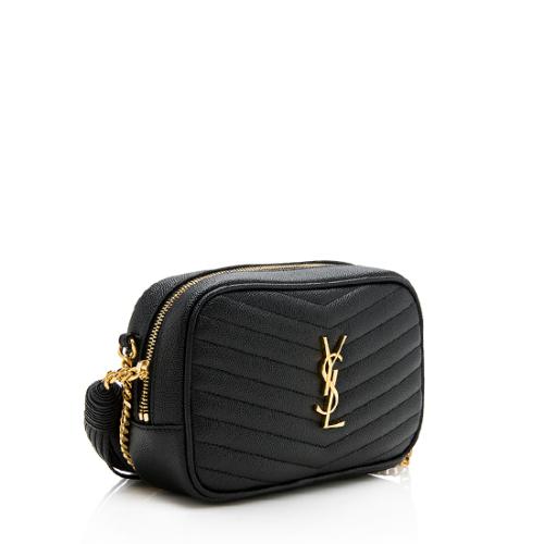 Saint Laurent Matelasse Grain de Poudre Monogram Lou Mini Camera Bag