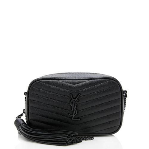 Saint Laurent Matelasse Grain de Poudre Monogram Lou Mini Camera Bag