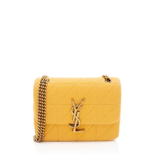 Saint Laurent Quilted Jersey Monogram Jamie Mini Shoulder Bag