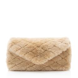 Saint Laurent Shearling Lambskin Puffer Sade Clutch